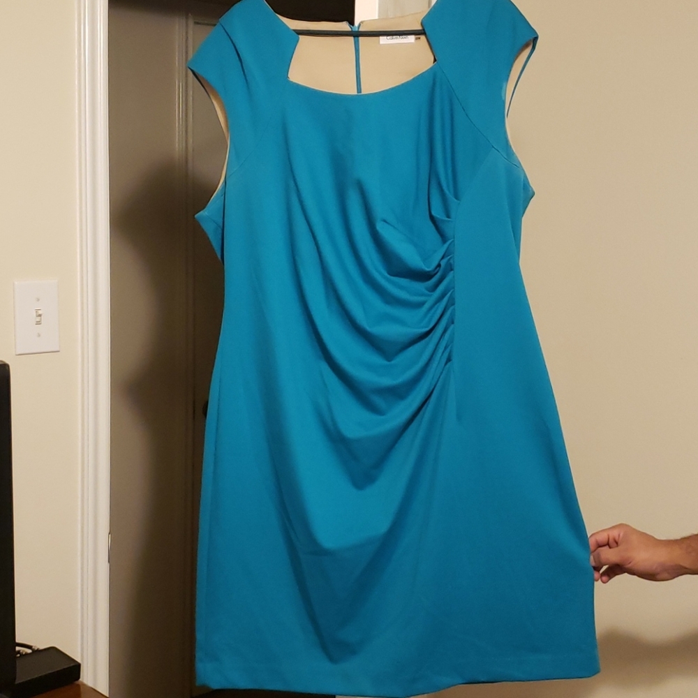 Calvin Klein dress- turquoise blue